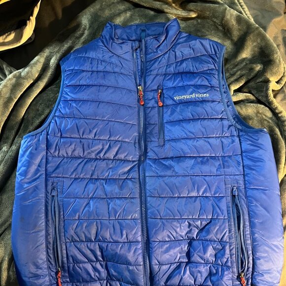 Blue Mens Vineyard Vines Vest Size Medium - Picture 1 of 3